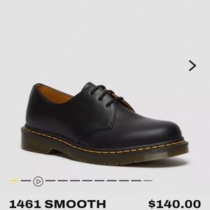 Dr. Martens 1461 Smooth Leather Oxford Shoes in Black